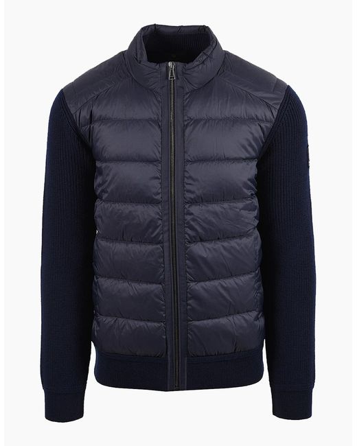 Belstaff Blue Compound Cardigan Jacket Dark Ink for men