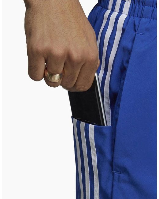 Adidas Blue Essentials 3 Stripes Shorts for men