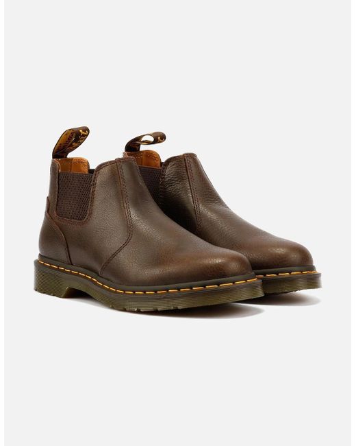 Dr. Martens Brown Dr. Martens 2976 Lo Ar Rogue Leather Kelp Boots