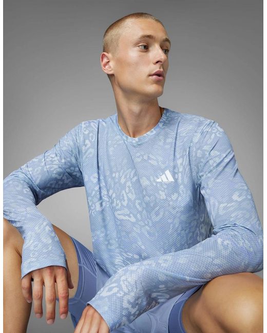 Adidas Blue Own The Run Climacool Long Sleeve for men