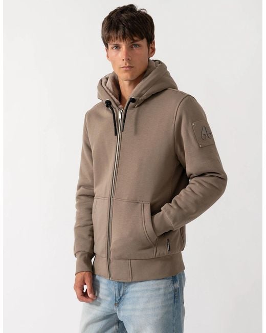 Moose Knuckles Brown Classic Bunny 3 Fleece Hoodie for men