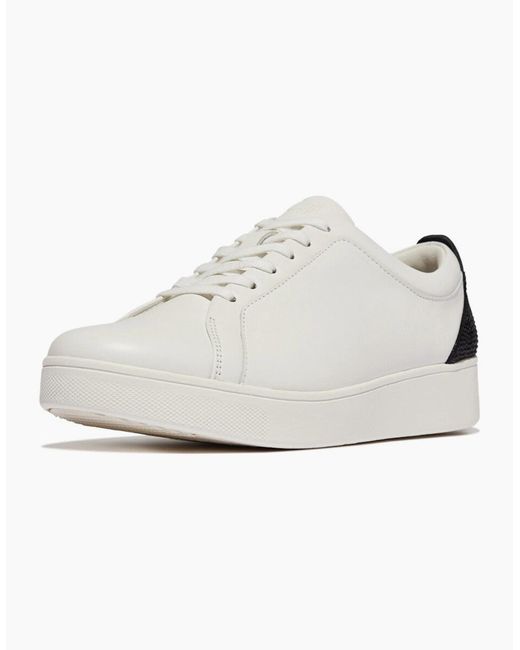 Fitflop White Rally Crystal-Backtab Trainers
