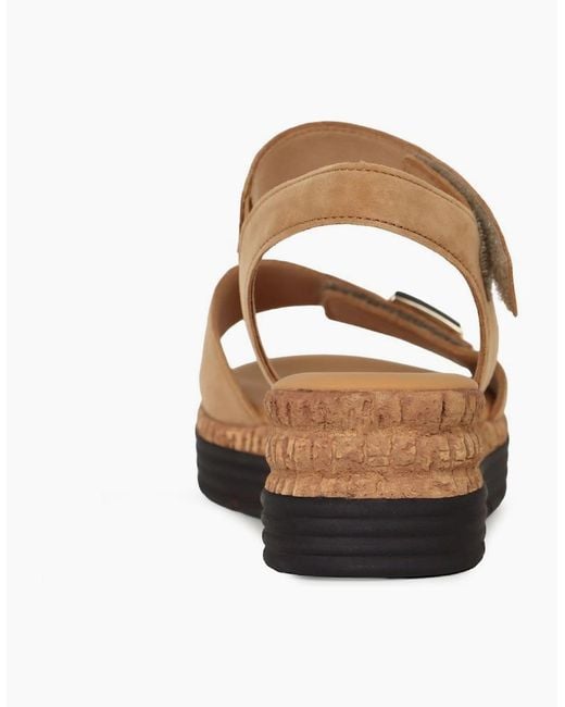 Gabor Brown Shout Wedge Heel Sandals