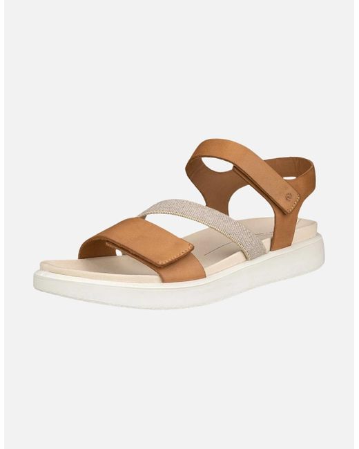 Ecco Brown Flowt Leather Sandals