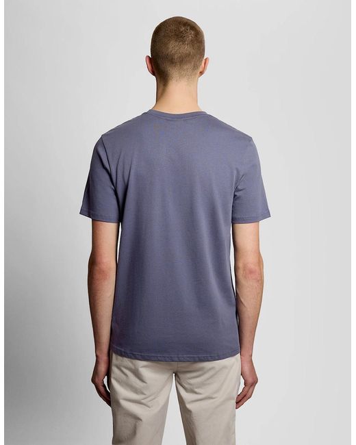 Lyle & Scott Blue Cotton Crew Neck T-Shirt for men