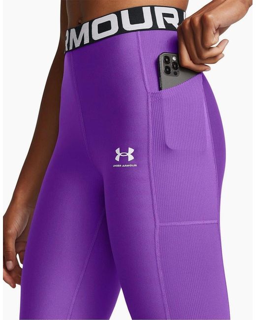 Under Armour Purple Heatgear Leg