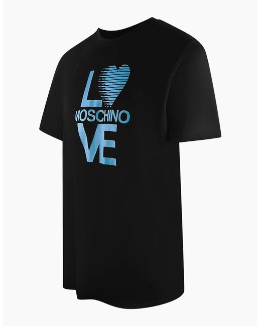 Love Moschino Black Logo Print T-Shirt for men