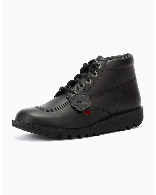 Kickers Black Kick Hi Leather Ankle Boots for men