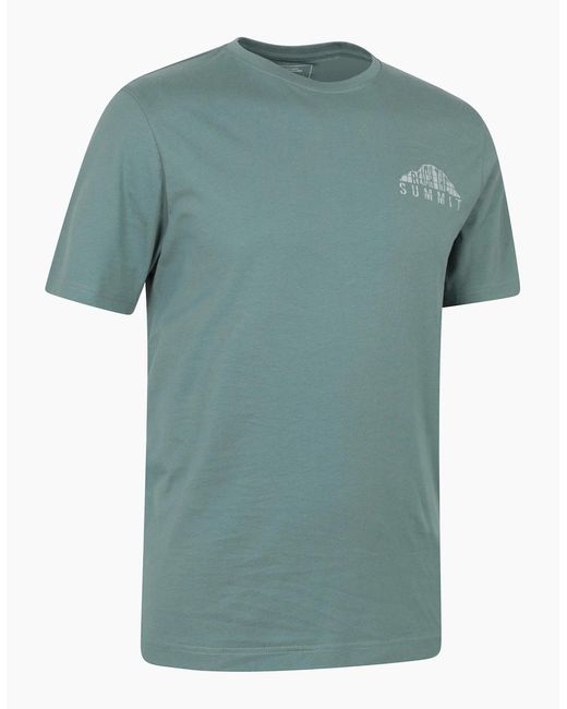 Mountain Warehouse Green Reach The Summit Graphic T-Shirt for men