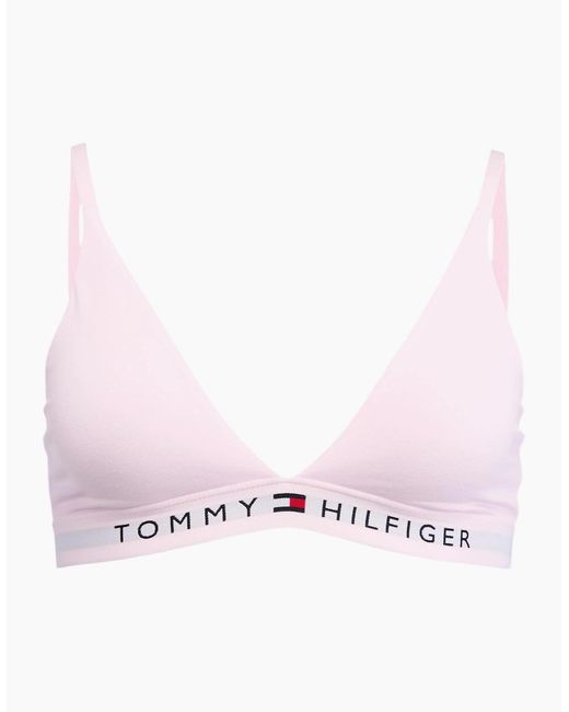 Tommy Hilfiger Pink Th Original Unlined Triangle Bra, Light