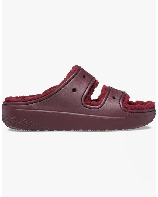 CROCSTM Red 207446-6Wd Classic Cozzzy Sliders Dark Cherry