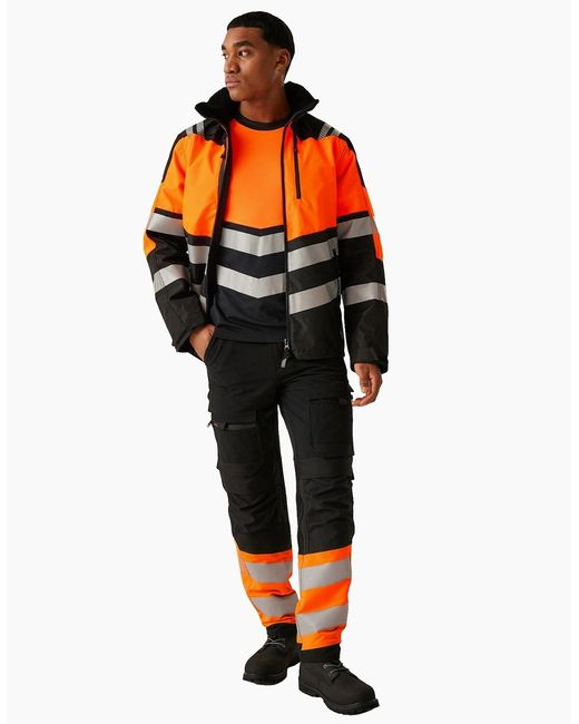 Regatta Orange Professional High-Vis Waterproof Jacket