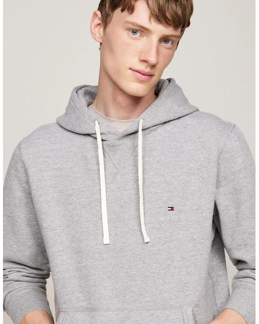 Tommy Hilfiger Gray Essential Fleece Hoodie for men