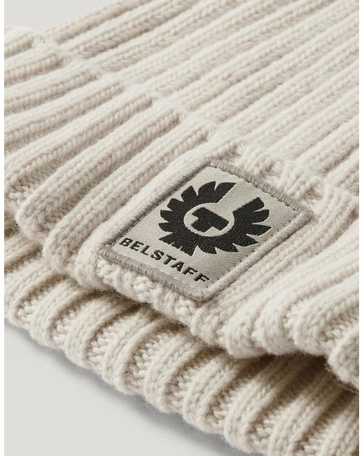 Belstaff Natural Watch Beanie Hat Pale Stone for men