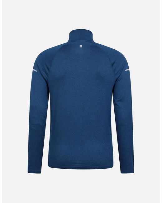 Mountain Warehouse Blue Echo Melange Recycled Half Zip Midlayer for men