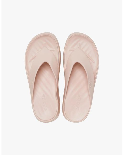 CROCSTM White 209410-6Ur Getaway Platform Flip Flip-Flops Quartz