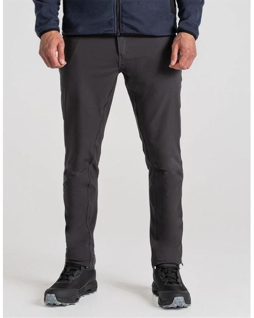 Craghoppers Blue Expedition Solid Patterned Slim Trousers for men