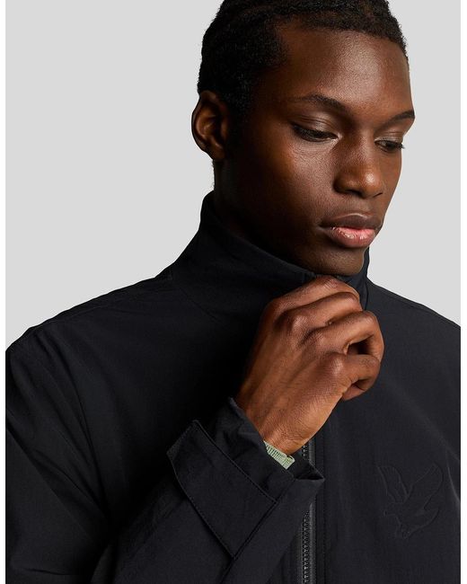 Lyle & Scott Black Keyline Windbreaker Jacket for men