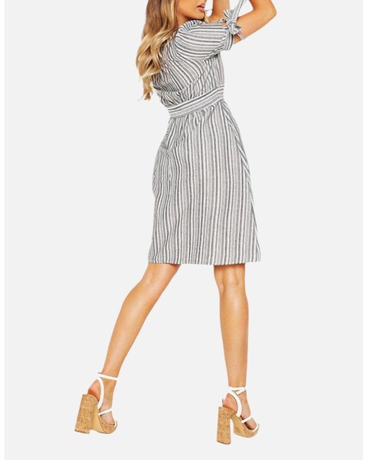 Brave Soul Blue Nichola Short Dress Casual Short Sleeve Ladies Midi Dress New