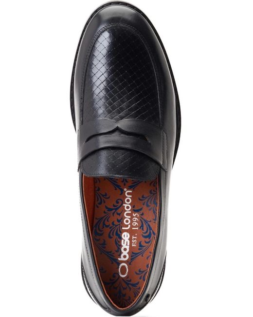 Base London Blue Sid Penny Loafers for men