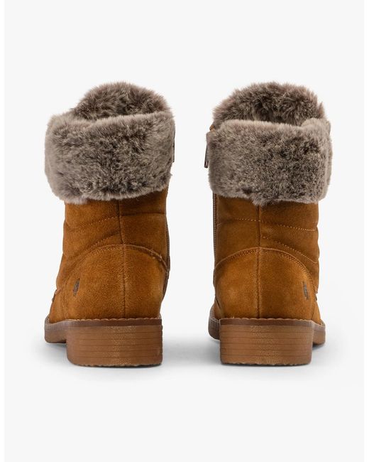 Hush Puppies Brown Florence Leather Ankle Boots Tan