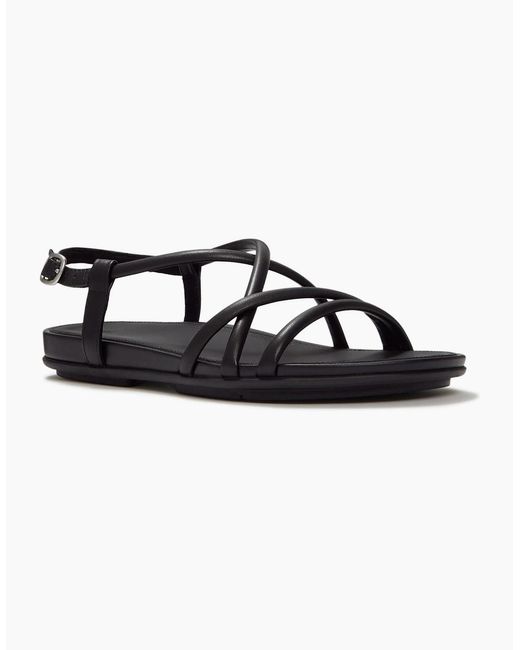 Fitflop Black Gracie Crystal Leather All Sandals