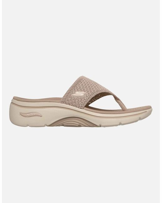 Skechers Go Walk Natural Arch Fit 2.0 Textile Taupe Standard Sandals
