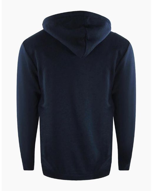 Love Moschino Blue Hoodie Box Logo for men