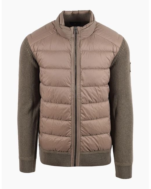 Belstaff Brown Compound Cardigan Jacket Khaki for men