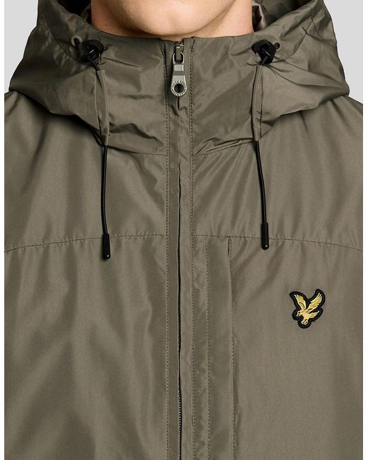 Lyle & Scott Green Lightweight Hooded Jacket for men