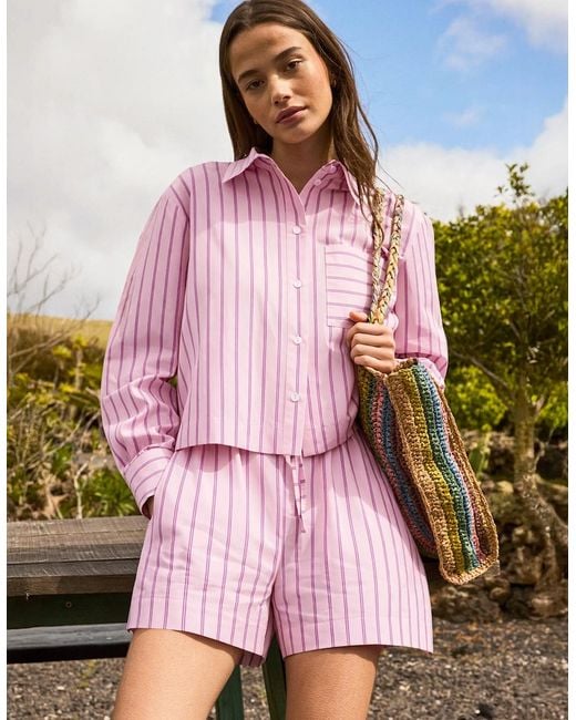 Ro&zo Pink Stripe Cotton Shirt