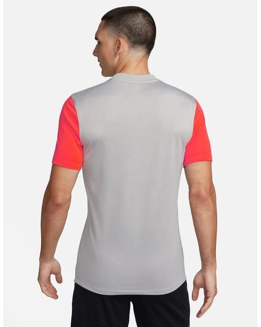 Nike Red V-Neck Short Sleeve Slim Fit Jersey T-Shirt for men