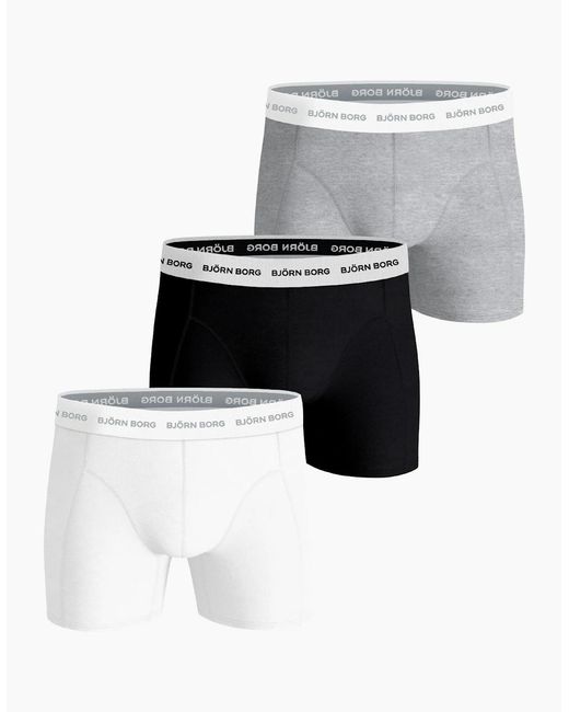 Björn Borg White 3-Pack Waistband Boxer Briefs for men