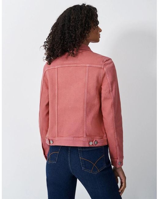 Crew Red Denim Western Jacket Flamingo