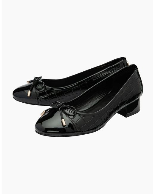 Lotus Black Rush Ballet Pumps