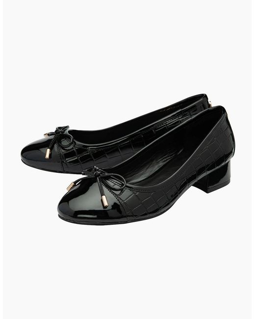 Lotus Black Rush Ballet Pumps