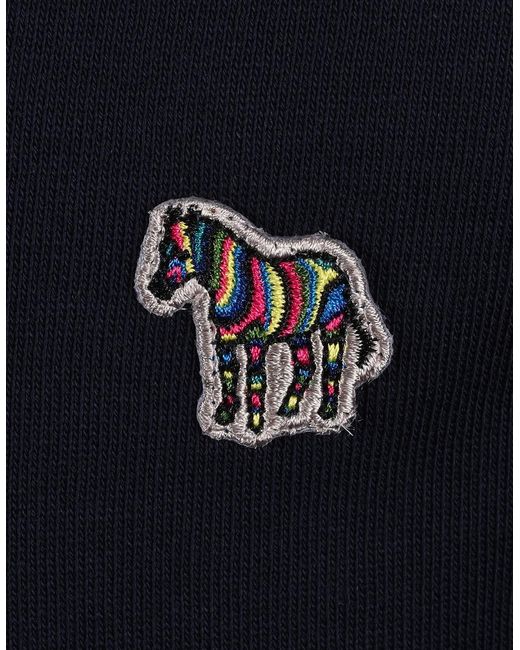 Paul Smith Blue Reg Fit Half Zip Sweat Zebra Dark for men