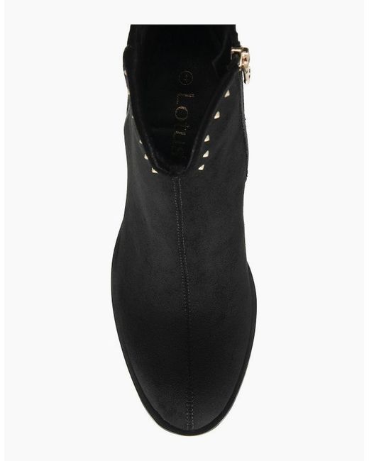 Lotus Black Lucy Ankle Boots
