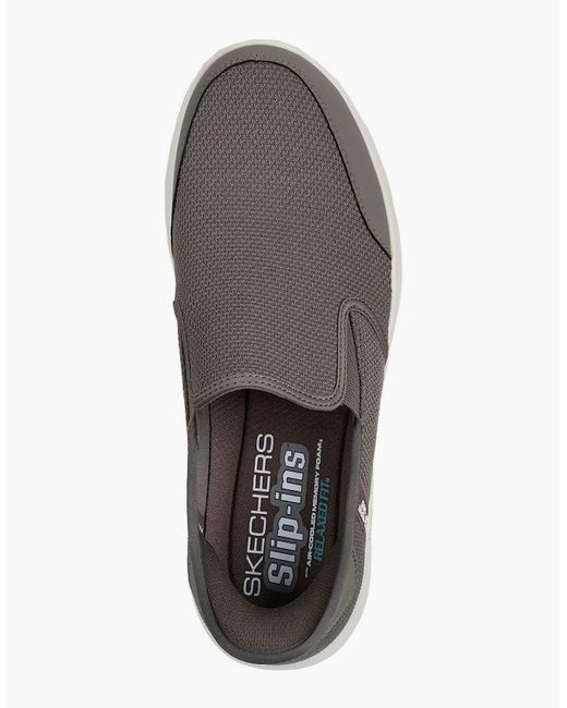 Skechers Gray Equalizer 5.0 Drayze Synthetic Taupe Trainers for men