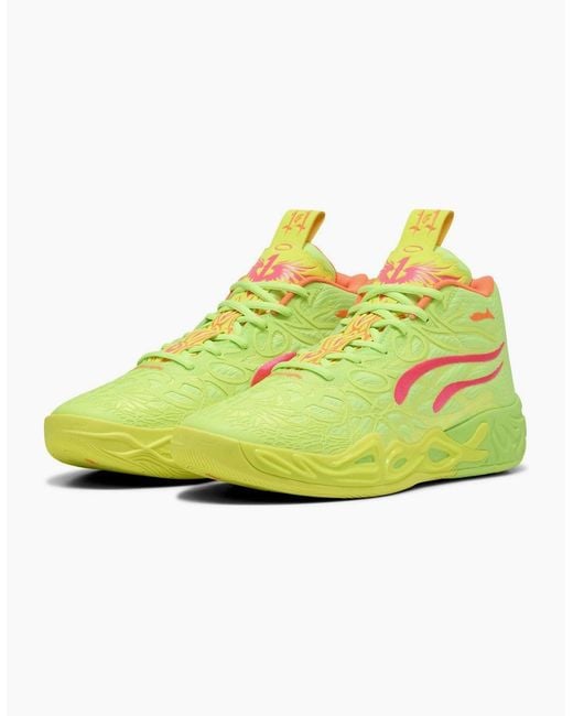 PUMA Yellow Mb.04 Gem Basketball Trainers for men