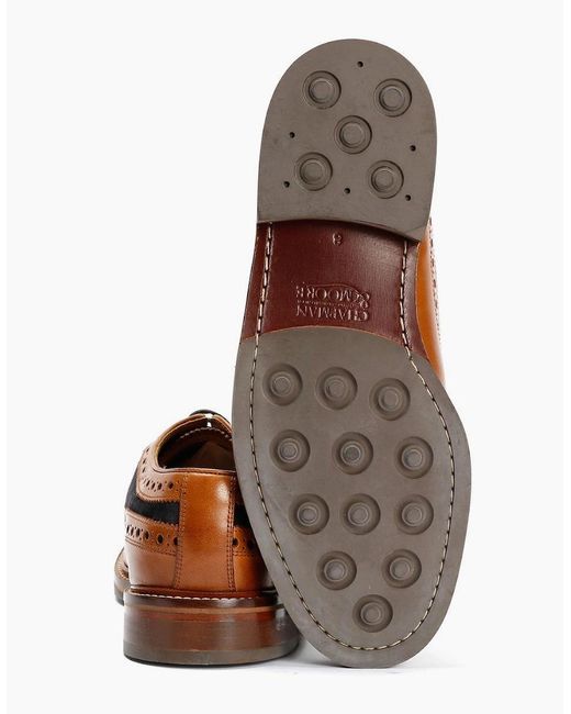 Chapman & Moore Brown Longwing Brogue Leather/Suede Tan/ Shoes for men