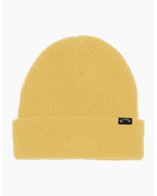 Billabong Yellow Arcade Cuff Beanie for men