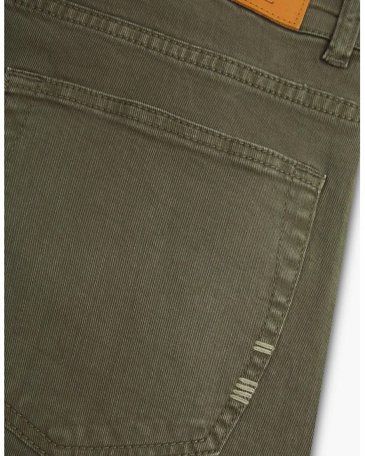 Vingt Quatre Denim Green Vingt Quatre Taper Fit Garment Dye Jeans for men