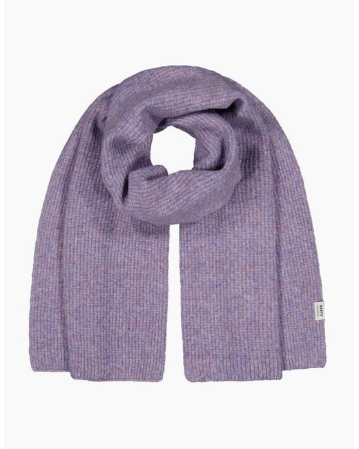 Barts Purple Sarela Waffle Knit Stretchy Scarf