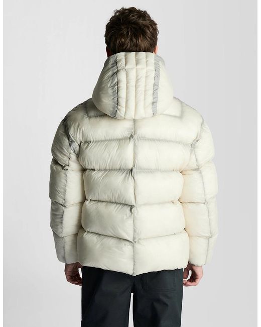 Lyle & Scott Natural Translucent Puffer Jacket for men