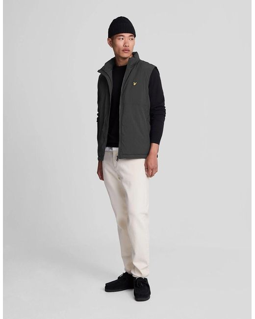 Lyle & Scott Black Cotton Merino Crew Neck Jumper for men