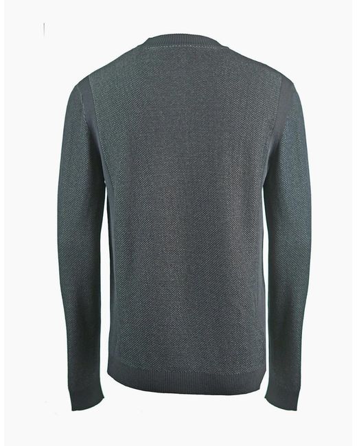 KENZO Gray Textiled Design Plain Jumper for men