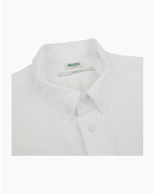 KENZO White Casual Tiger Shirt for men