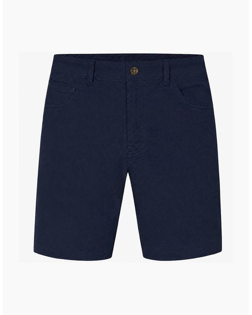 Ted Baker Blue Bactonn Dark Five Pocket Shorts for men