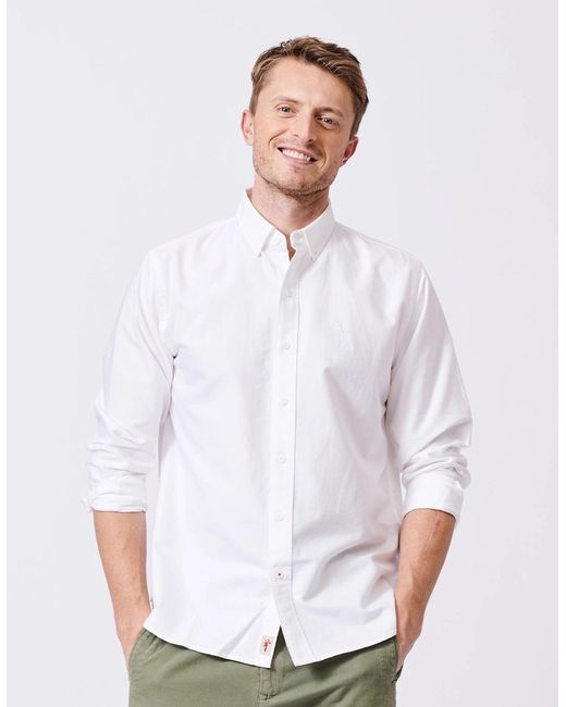 aubi White Alder Oxford Shirt for men
